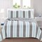 3 Piece Coastal Starfish Sand Dollar Grey Blue White Quilt Set